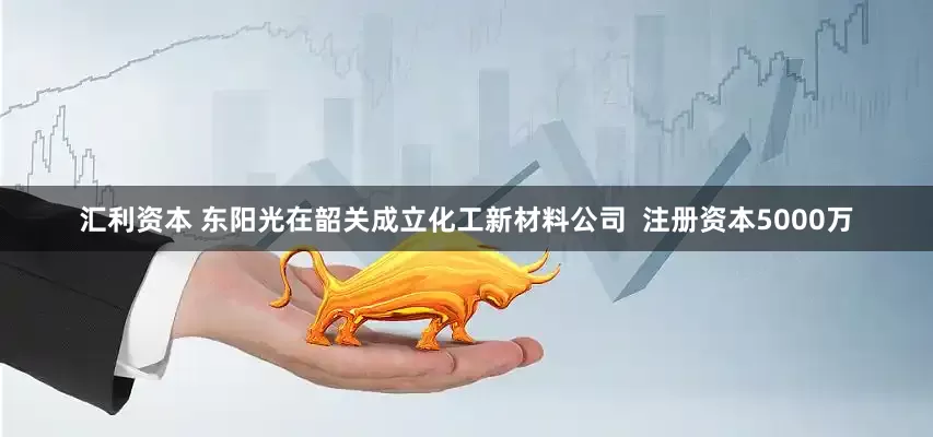 汇利资本 东阳光在韶关成立化工新材料公司  注册资本5000万